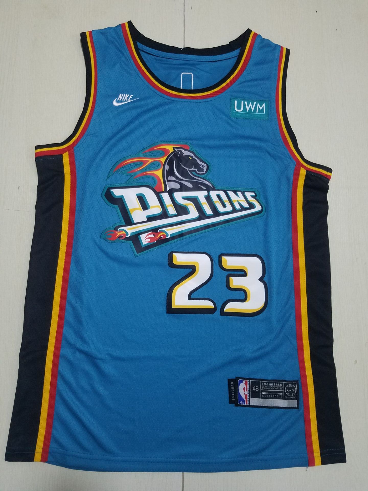 Men Detroit Pistons 23 Ivey Blue Nike 2022 NBA Jersey